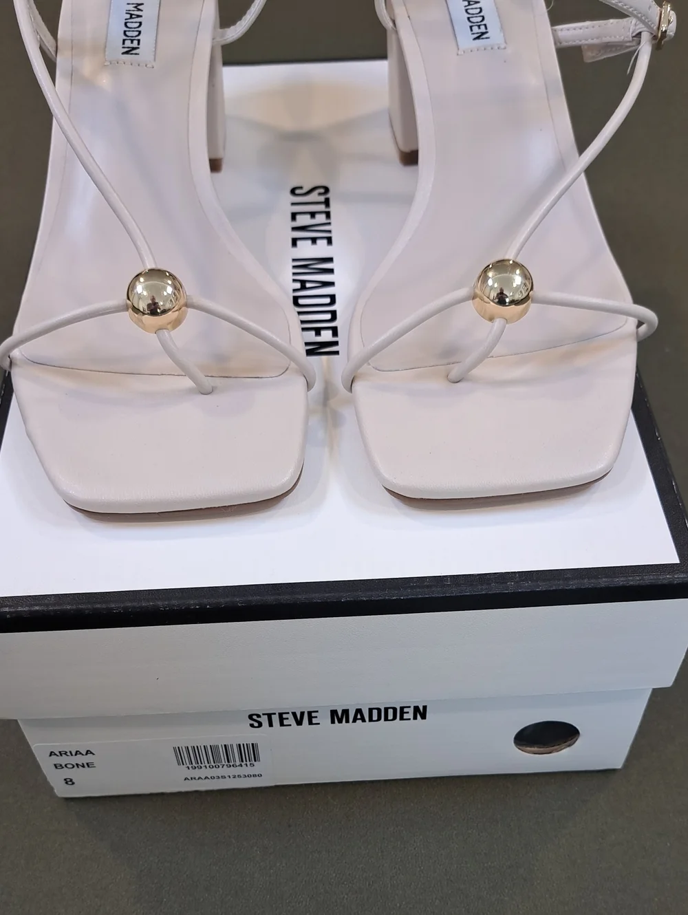 Steve Madden Ariaa Sandal - Color: Bone - Size: 8